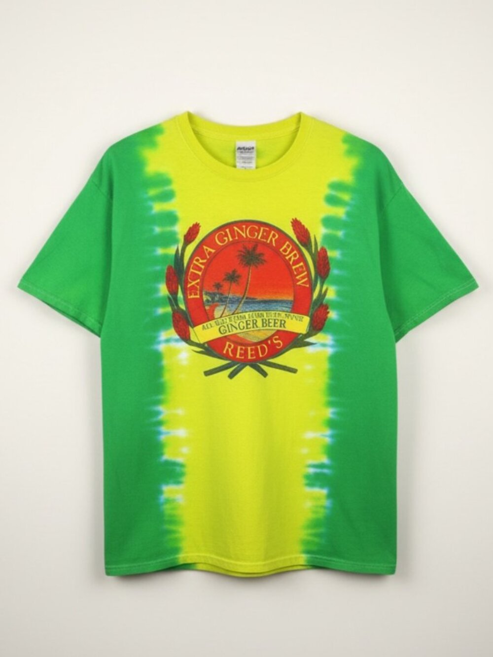 Reed's Extra Ginger Brew Ginger Beer Tie Dye T-Shirt Size L